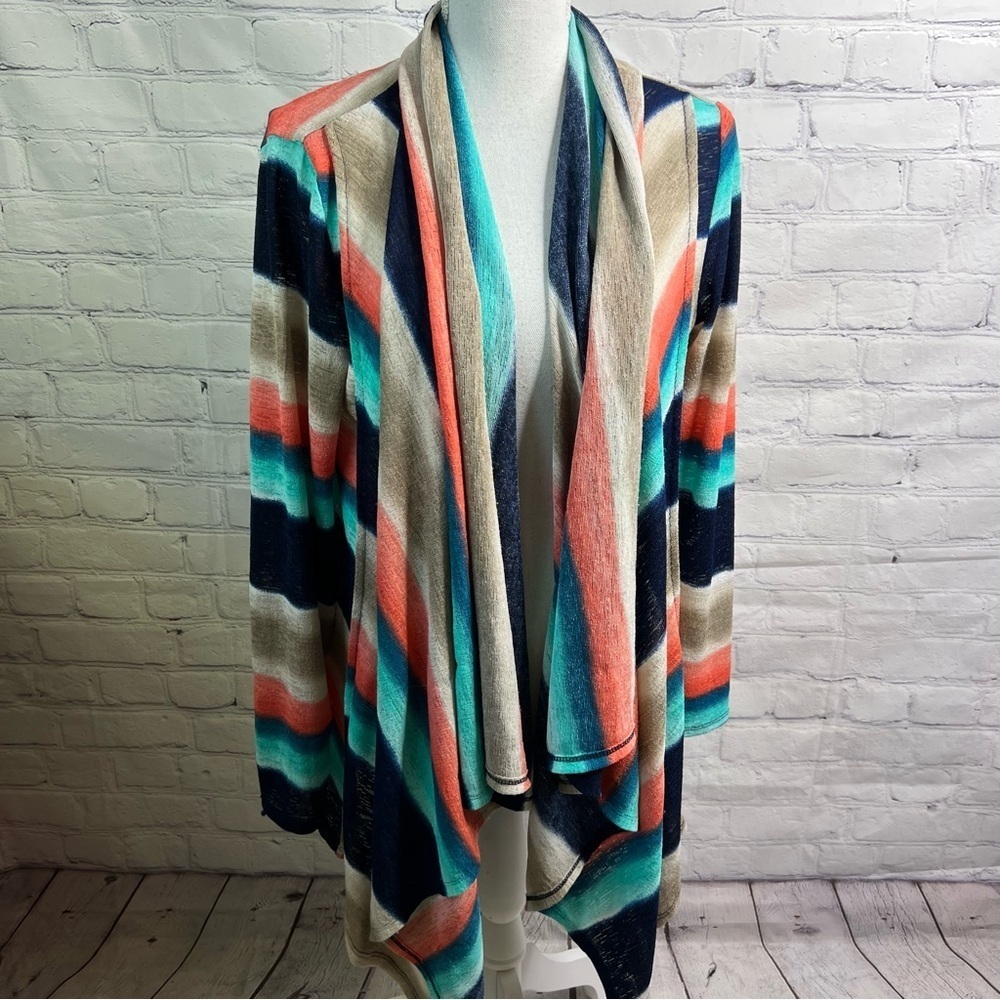 Boston Proper Open Front Waterfall Cardigan Small